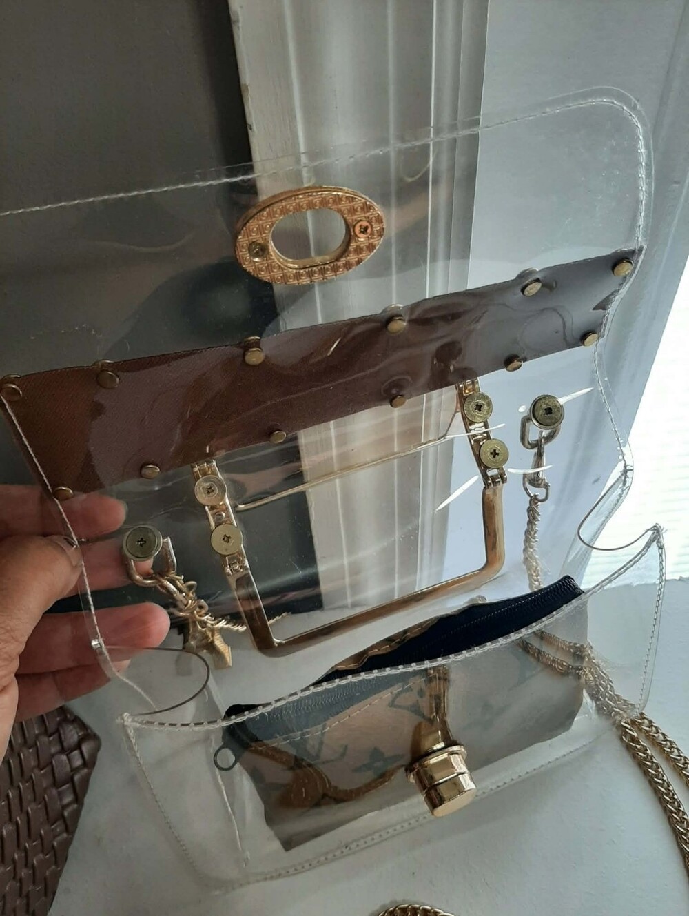 THE UNBRANDED BRAND "Up Cycled "Lil LuLu" Transparent Clutch - Picture 6 of 12